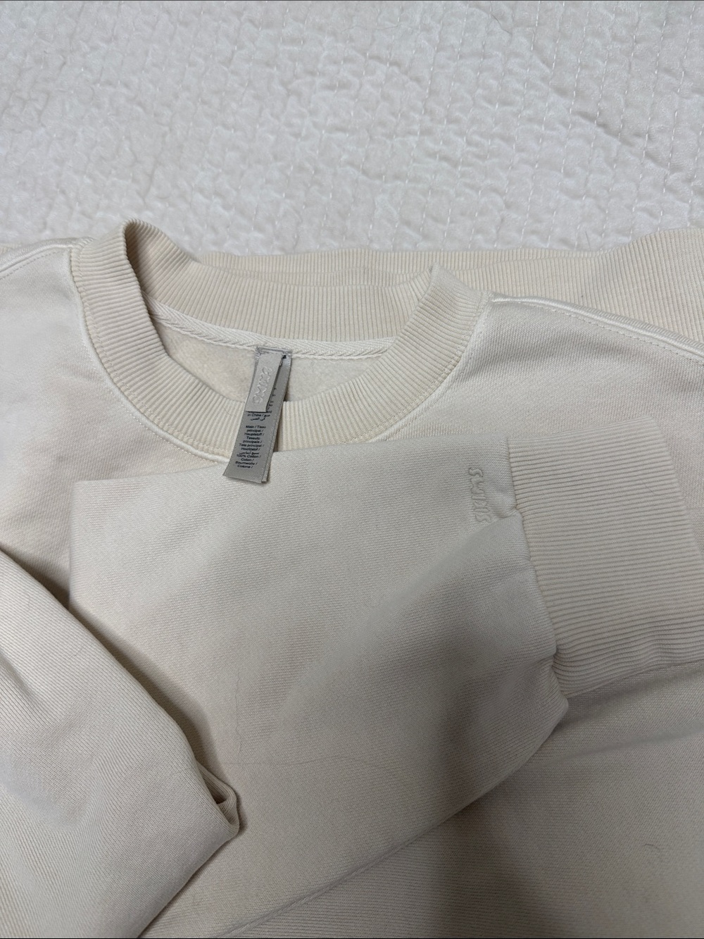 SKIMS BOYFRIEND FLEECE CREWNECK
